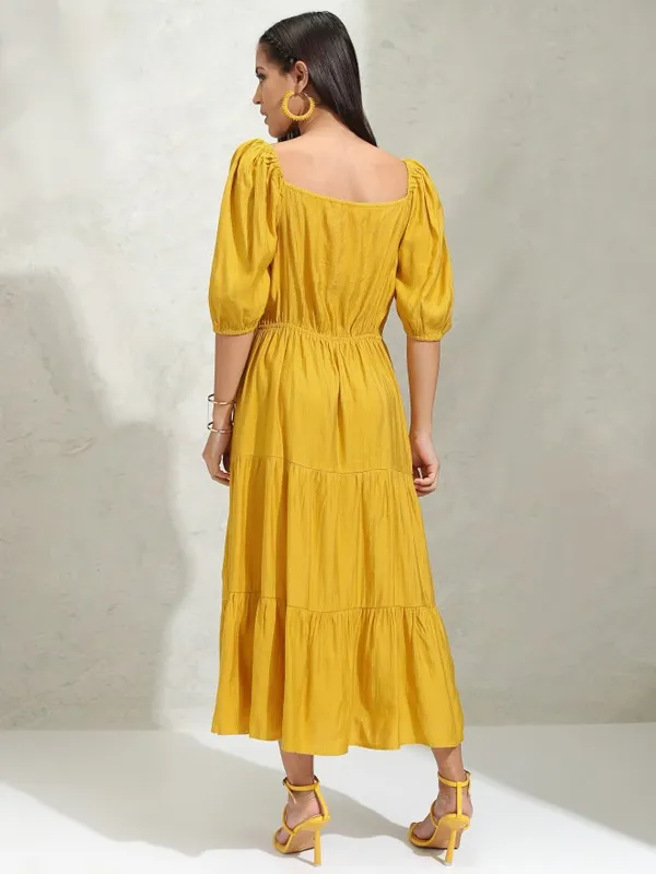 Solid A-Line Dress
