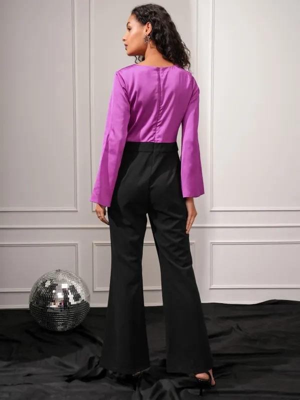 Tokyo Talkies Women Pink Solid Jumpsuit