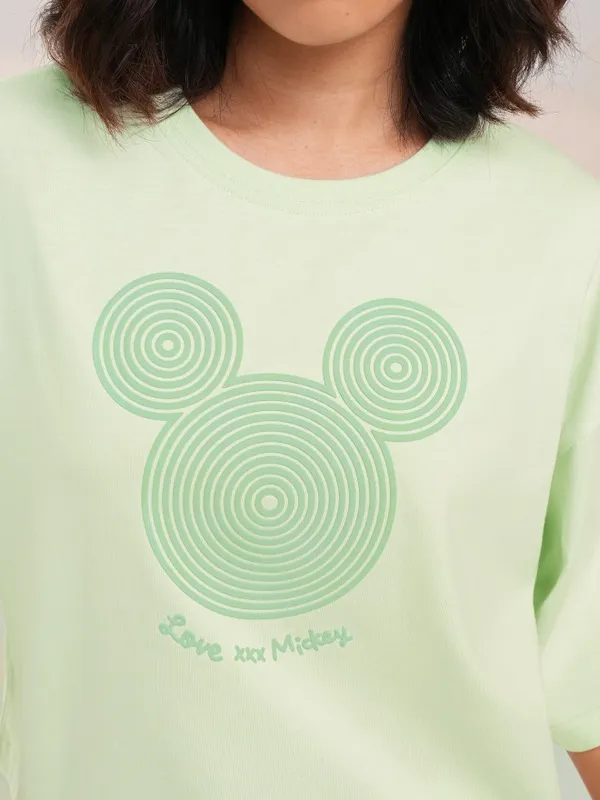 Mickey Mouse Printed Boxy Fit T-Shirt