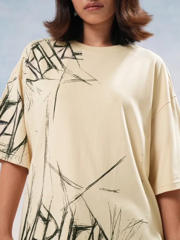 Marvel By Tokyo Talkies Women Beige Spider-Man Printed Round Neck T-Shirt