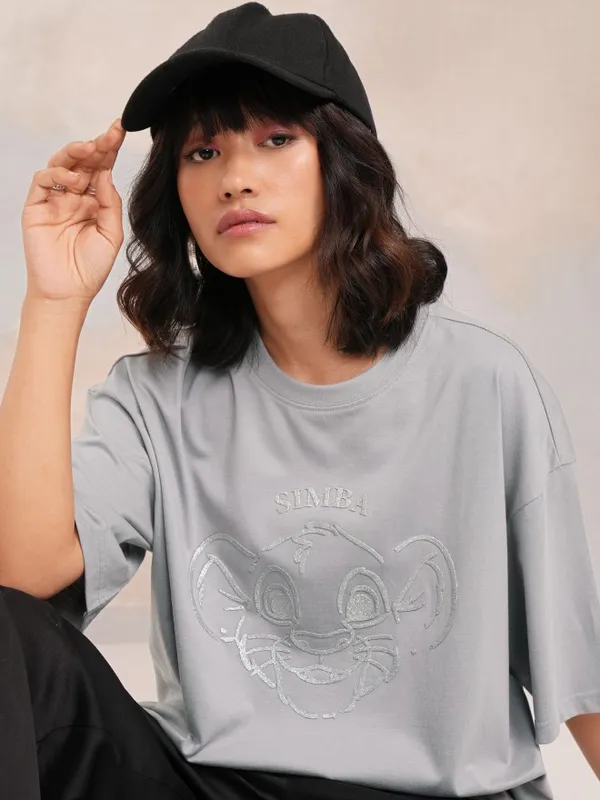 Simba Printed Oversized Fit T-Shirt