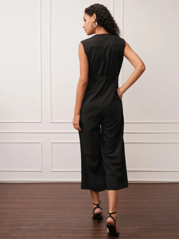 Tokyo Talkies Women Black Solid Jumpsuit