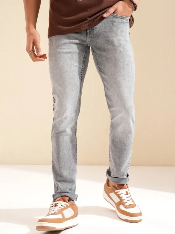 Highlander Men Grey Slim Fit Jeans