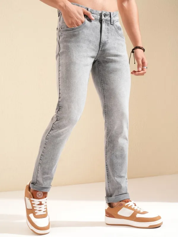 Highlander Men Grey Slim Fit Jeans