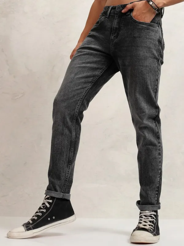 Highlander Men Grey Tapered Fit Jeans
