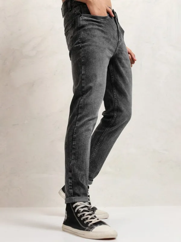 Highlander Men Grey Tapered Fit Jeans