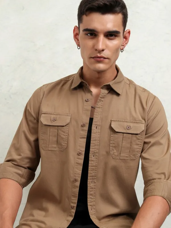 Men Slim Fit Casual Shirt