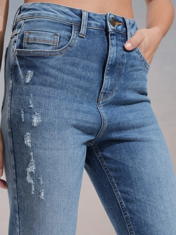 Tokyo Talkies Women Blue Straight Fit Stretchable Jeans