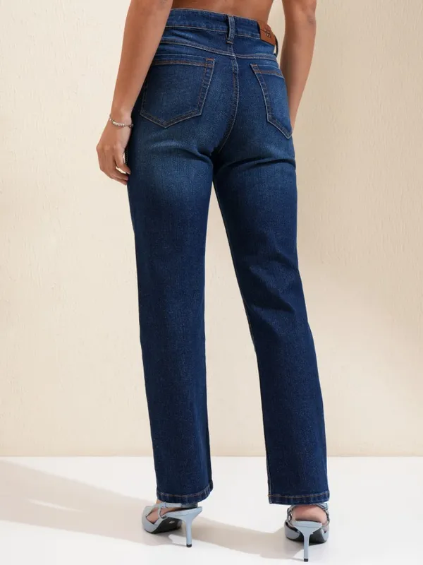 Tokyo Talkies Women Blue Straight Fit Stretchable Jeans