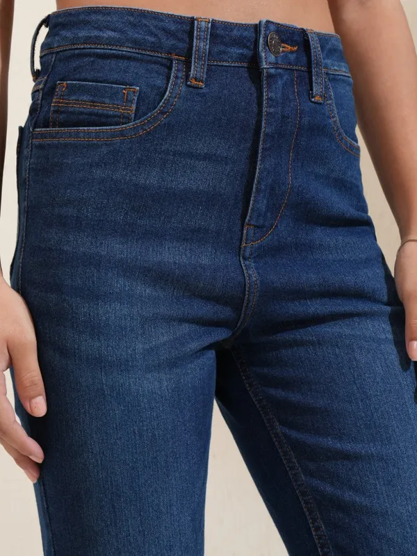 Tokyo Talkies Women Blue Straight Fit Stretchable Jeans
