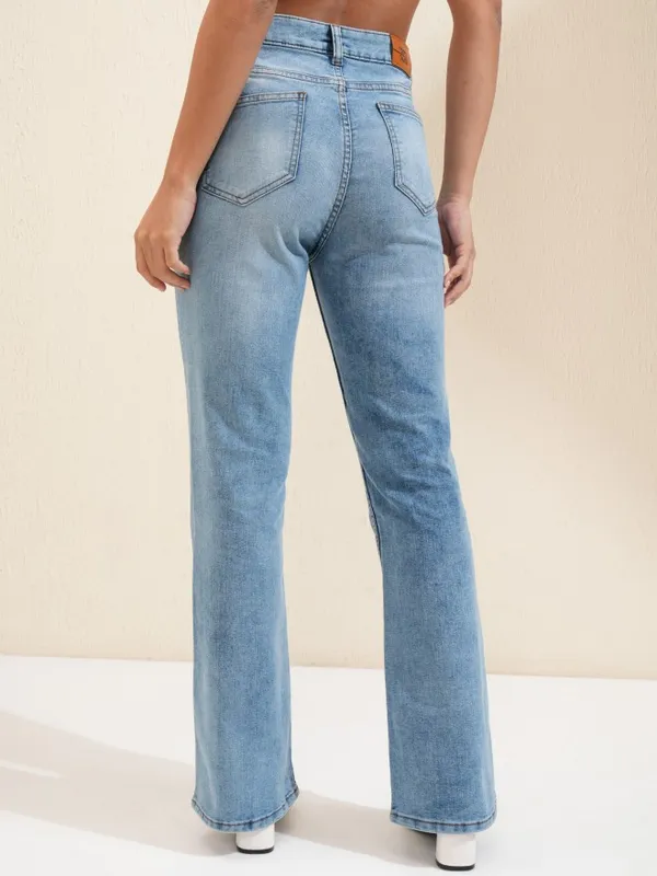 Tokyo Talkies Women Blue Flared Stretchable Jeans