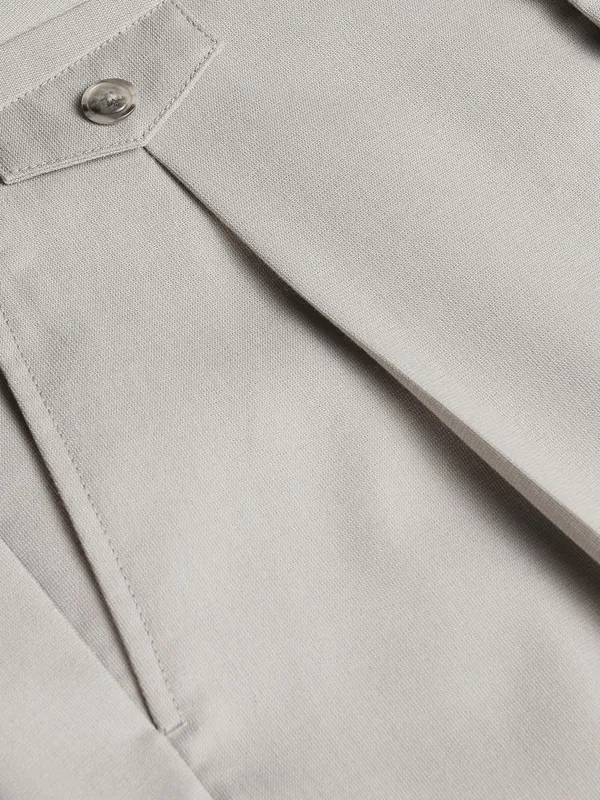Highlander Men Grey Slim Fit Solid Formal Trouser