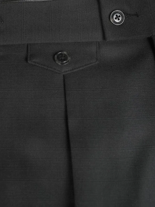 Highlander Men Black Slim Fit Checked Formal Trouser