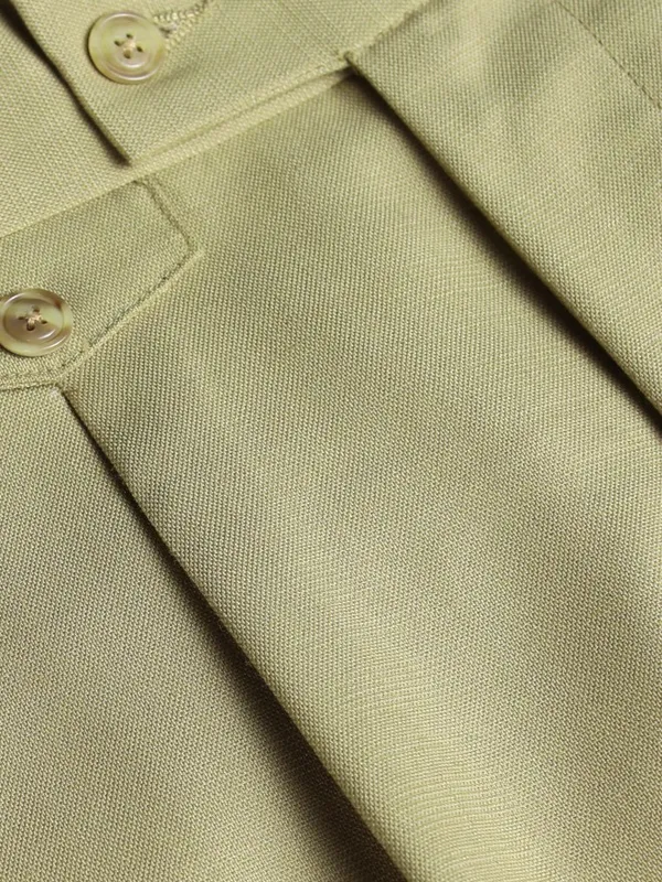 Highlander Men Khaki Slim Fit Solid Formal Trouser