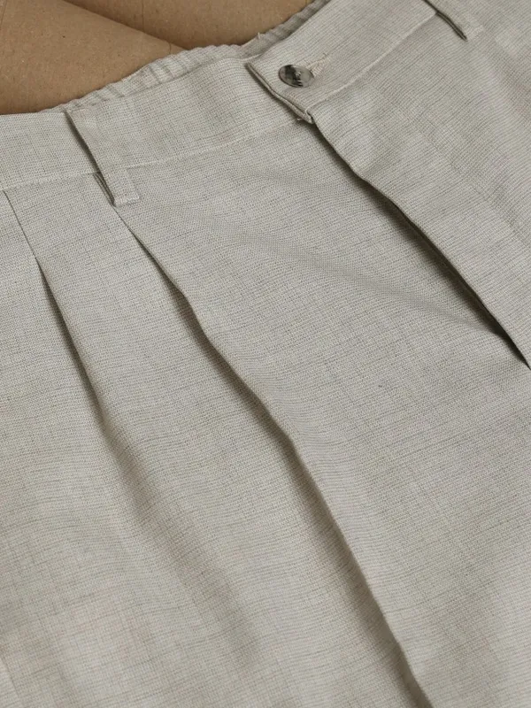 Locomotive Men Grey Regular Fit Solid Formal Trousers