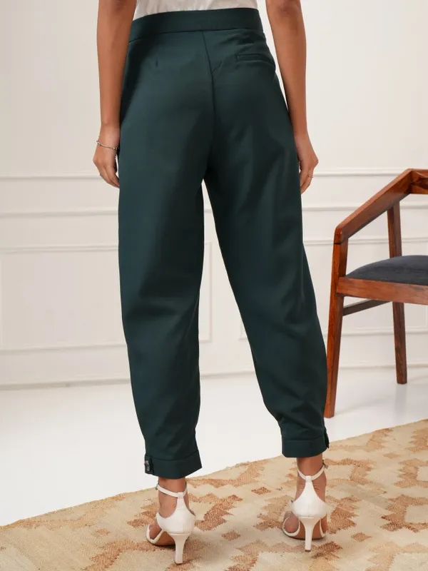 Tokyo Talkies Women Teal Solid Regular Fit Joggers