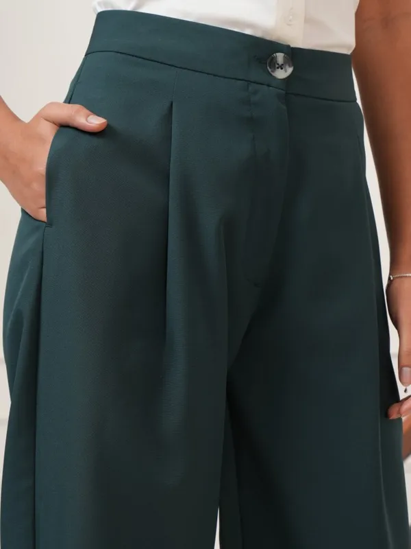 Tokyo Talkies Women Teal Solid Regular Fit Joggers