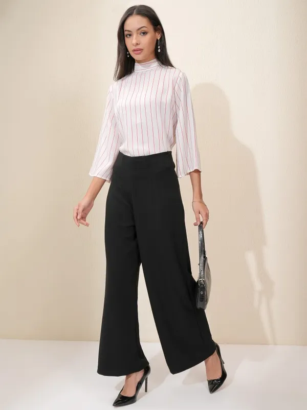 Tokyo Talkies Women Black Regular Solid Regular Trouser