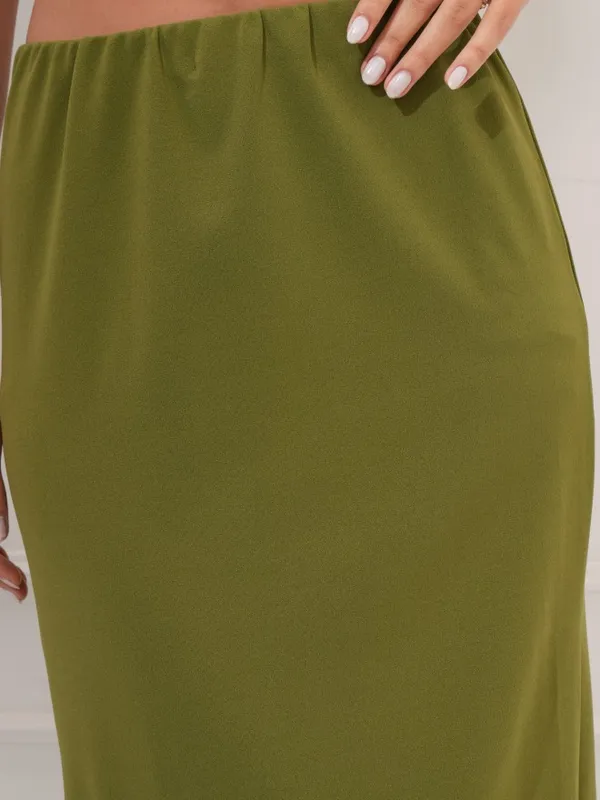 Tokyo Talkies Women Olive Maxi Skirt