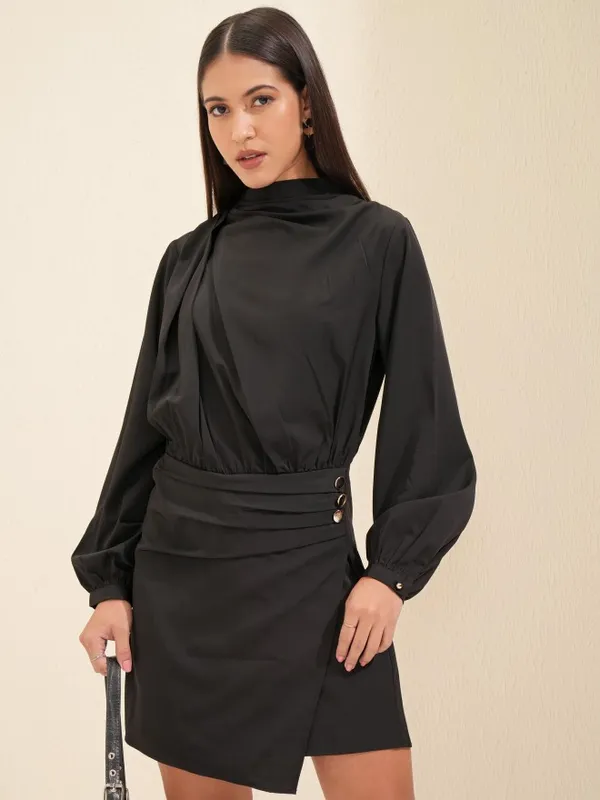 Tokyo Talkies Women Black Solid Jumpsuit
