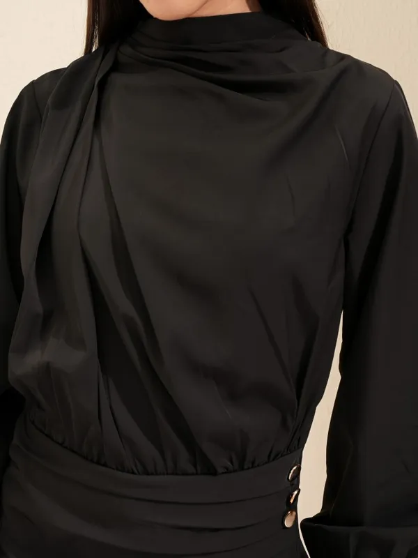 Tokyo Talkies Women Black Solid Jumpsuit