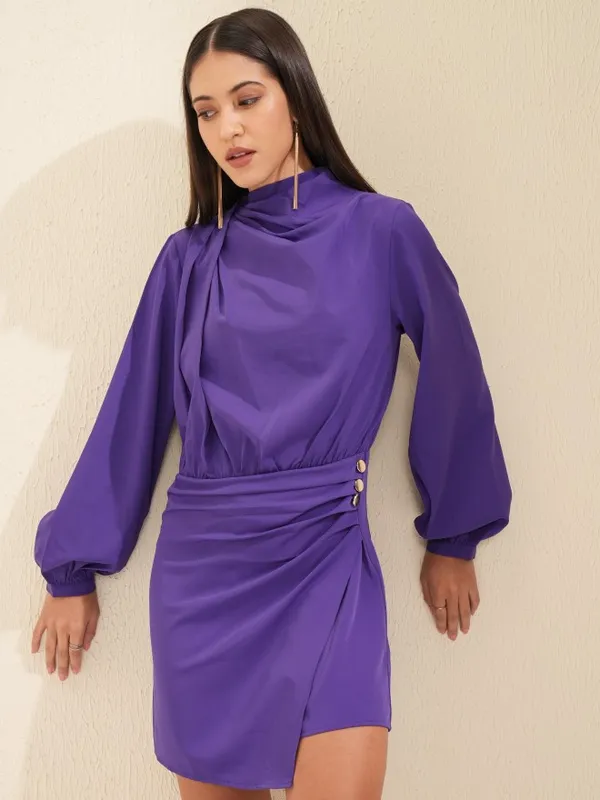 Tokyo Talkies Women Purple Solid Jumpsuit