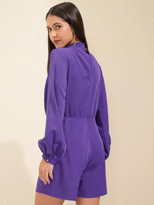 Tokyo Talkies Women Purple Solid Jumpsuit