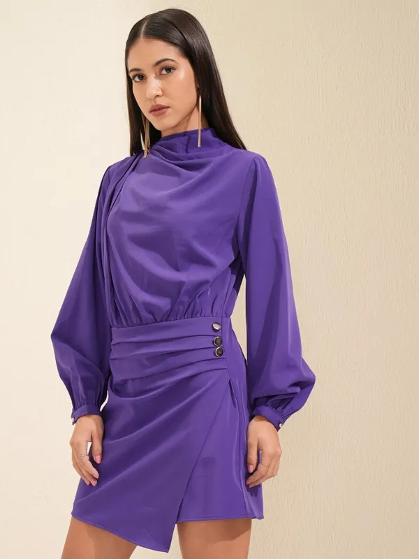 Tokyo Talkies Women Purple Solid Jumpsuit