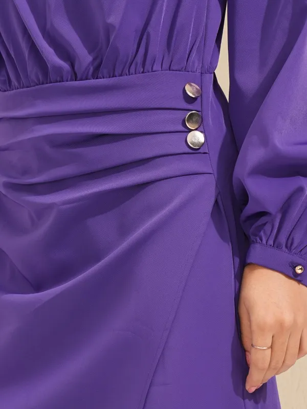 Tokyo Talkies Women Purple Solid Jumpsuit