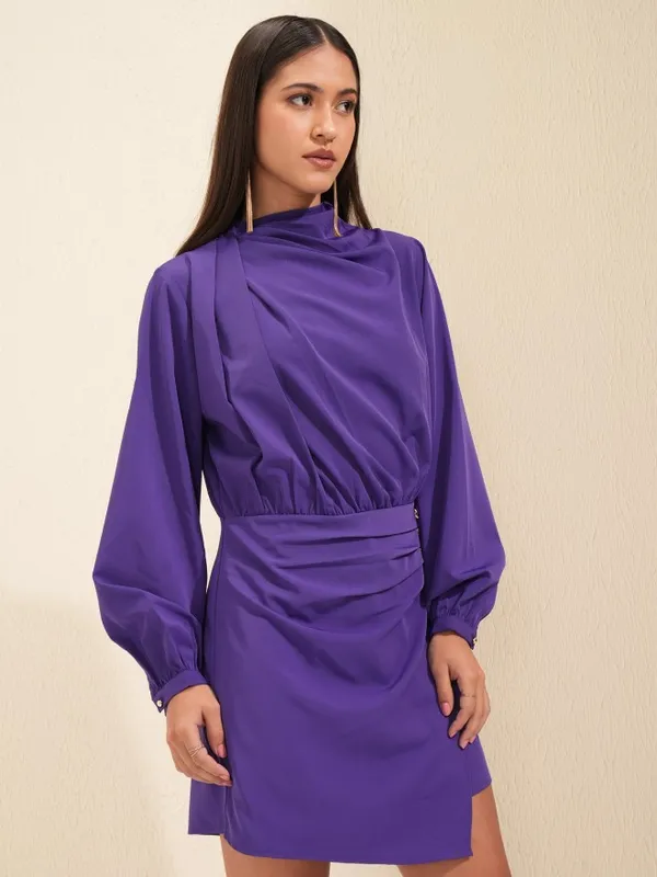 Tokyo Talkies Women Purple Solid Jumpsuit