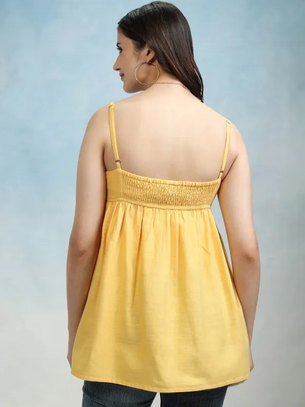 Solid Peplum Top