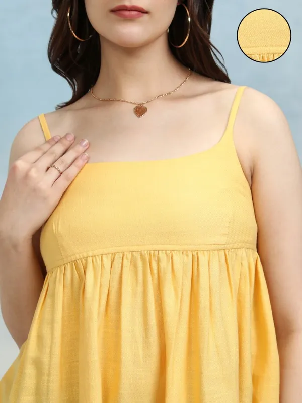 Solid Peplum Top