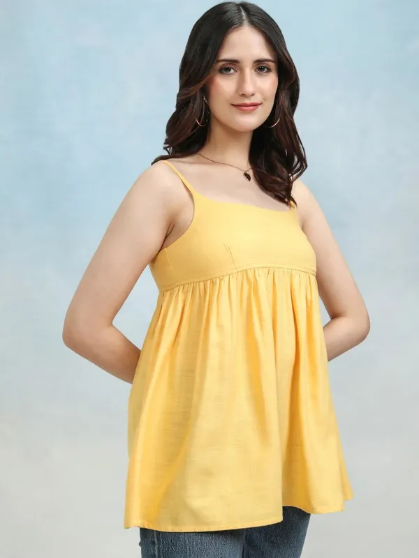 Solid Peplum Top