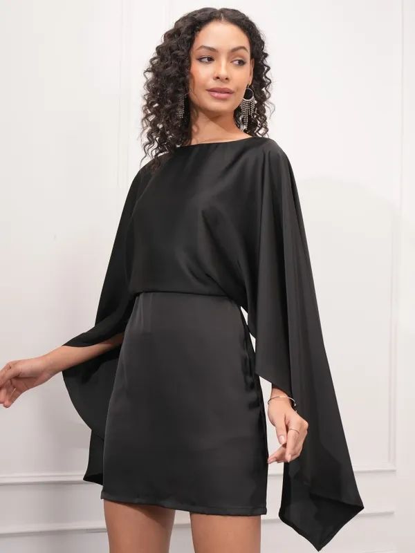 Tokyo Talkies Women Black Solid Sheath Dress