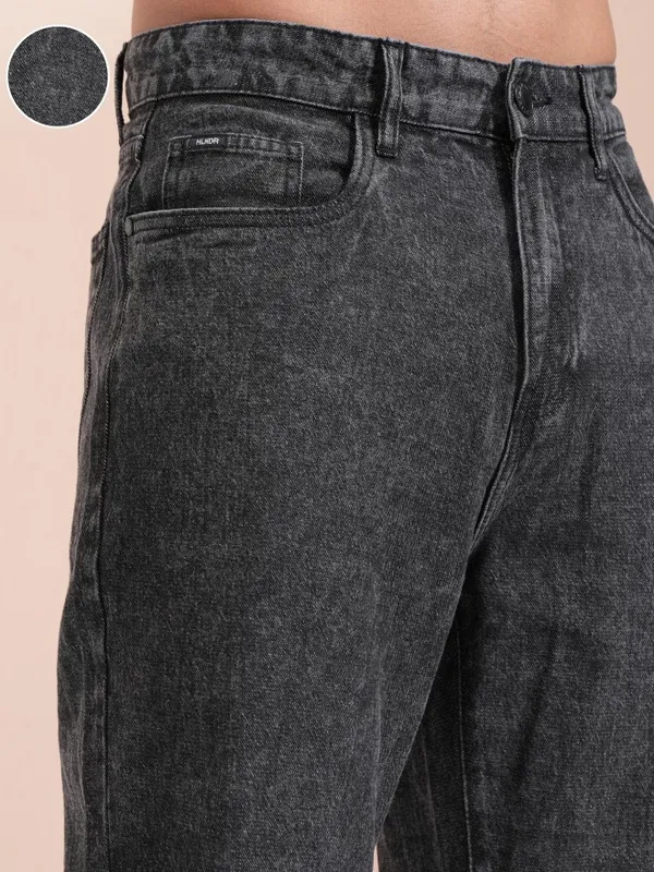 Highlander Men Black Straight Fit Jeans