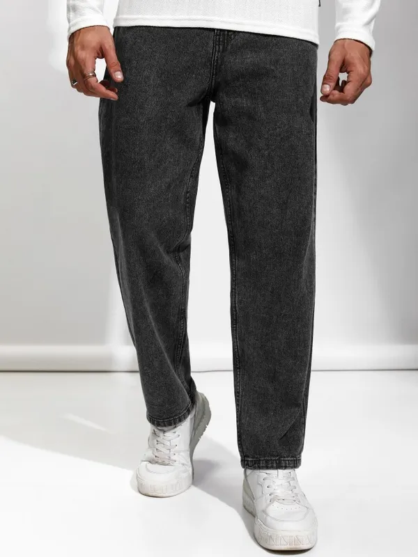 Highlander Men Black Relaxed Fit Jeans