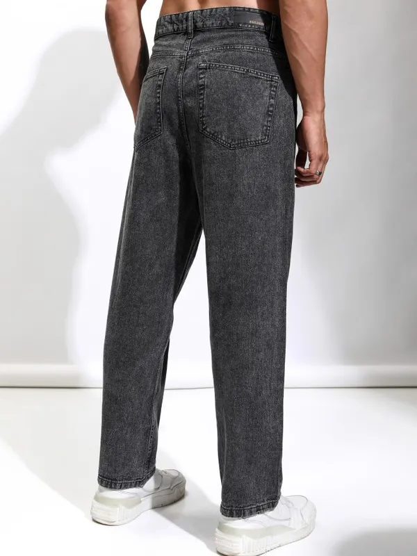 Highlander Men Black Relaxed Fit Jeans
