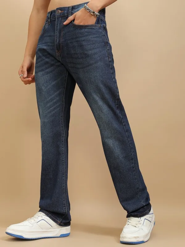 Highlander Men Blue Bootcut Jeans