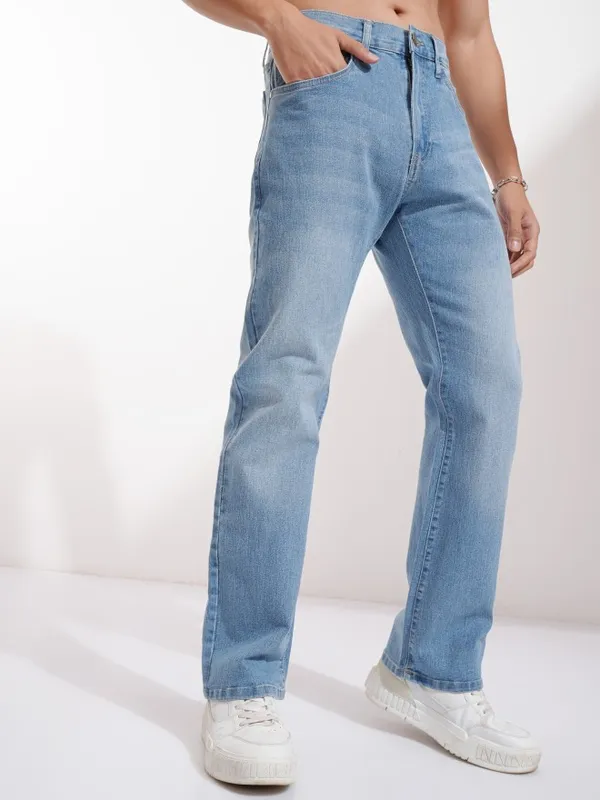 Highlander Men Blue Bootcut Stretchable Jeans