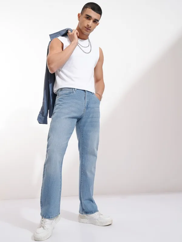 Highlander Men Blue Bootcut Stretchable Jeans