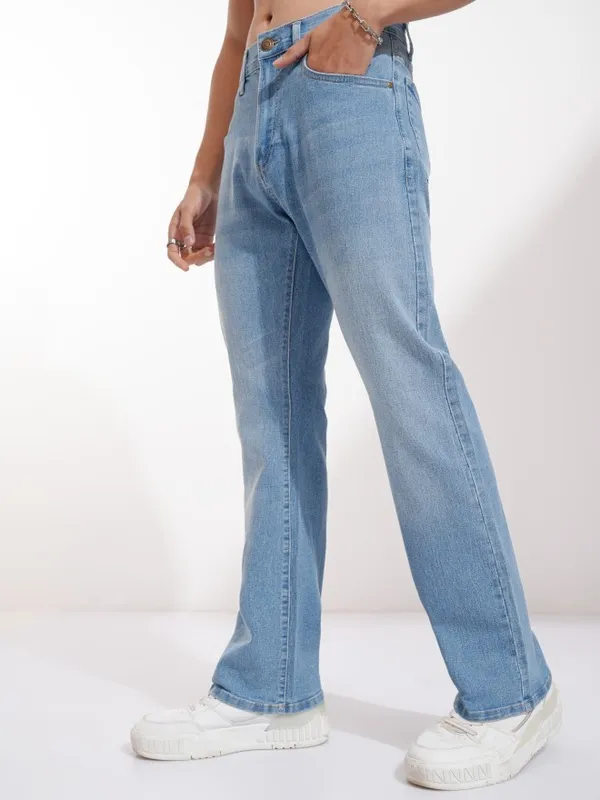 Highlander Men Blue Bootcut Stretchable Jeans
