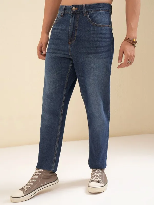 Highlander Men Blue Dad Relaxed Fit Jeans