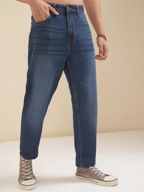 Highlander Men Blue Dad Relaxed Fit Jeans