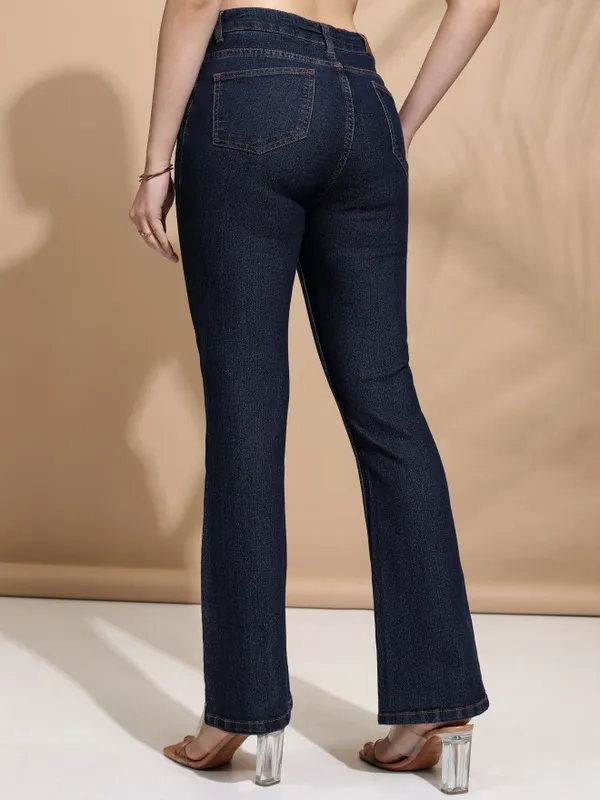 Tokyo Talkies Women Blue Flared Stretchable Jeans