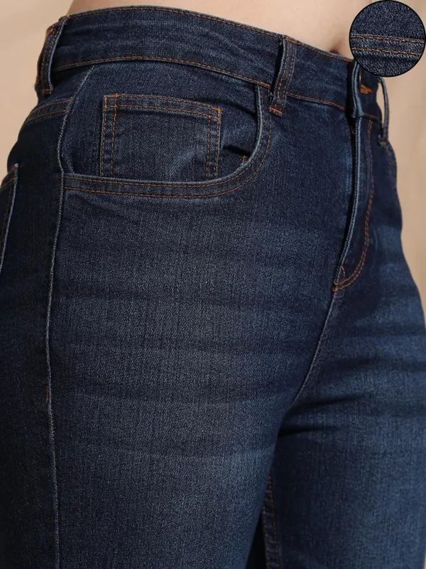 Tokyo Talkies Women Blue Flared Stretchable Jeans