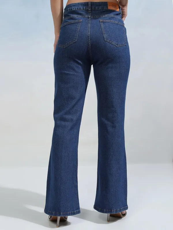 Tokyo Talkies Women Blue Bootcut Stretchable Jeans