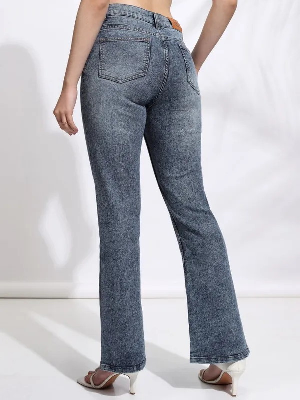 Tokyo Talkies Women Blue Flared Stretchable Jeans