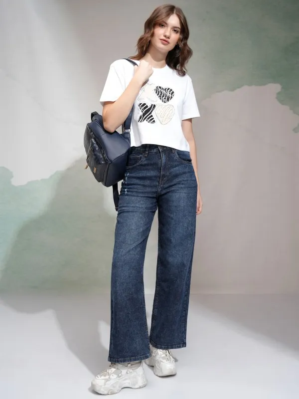 Tokyo Talkies Women Blue Regular Fit Stretchable Jeans