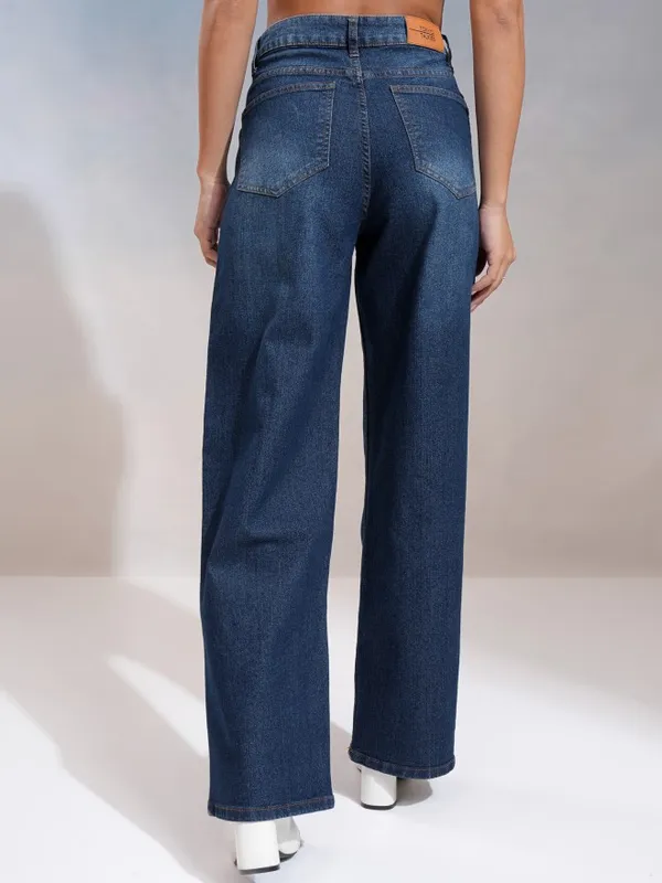 Tokyo Talkies Women Blue Wide Leg Stretchable Jeans