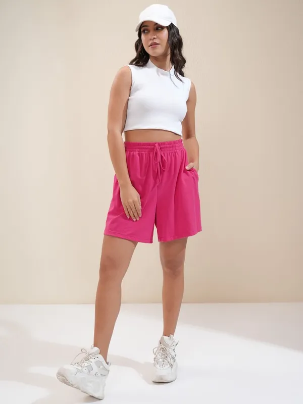 Tokyo Talkies Women Pink Regular Fit Shorts